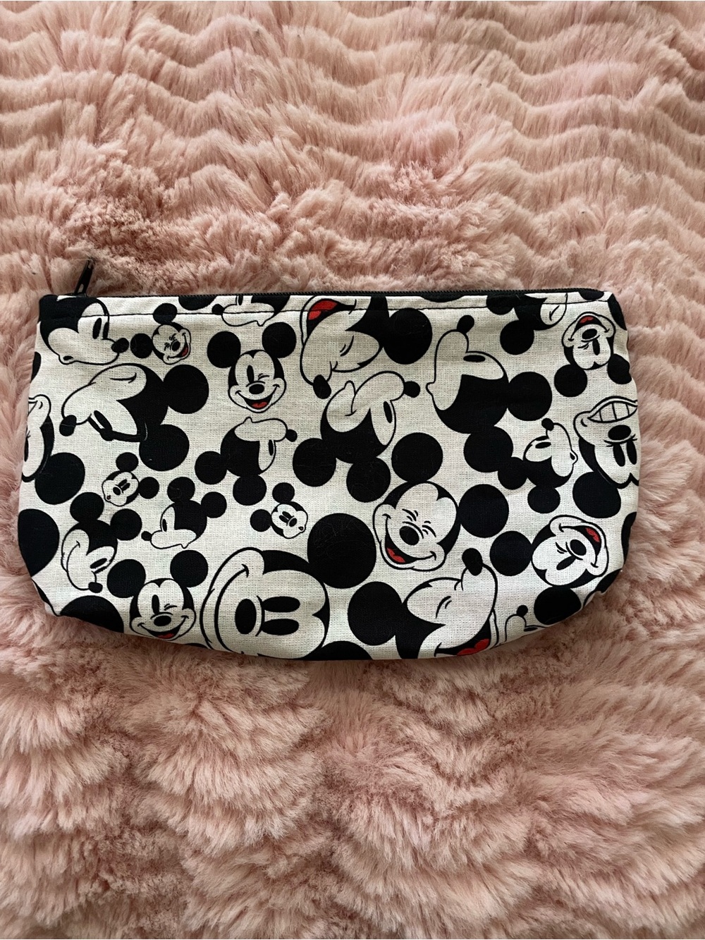 Mickey Cartoon Black and White Character Print Cosmetic Pouch
